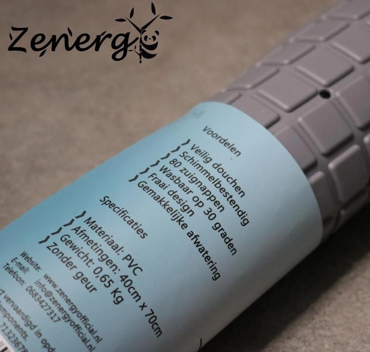 Zenergy Badmat - Antislipmat - Douchemat - Grijs - 70x40cm - Antislipmat Bad - Antislipmat Douche - Schimmelbestendig - Met Zuignappen - Wasbaar 8 Zenergy Badmat - Antislipmat - Douchemat - Grijs - 70x40cm - Antislipmat Bad - Antislipmat Douche - Schimmelbestendig - Met Zuignappen - Wasbaar - Afbeelding 6