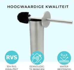 VDN Stainless Toiletborstel Met Houder - Toiletborstelhouder - Zilver - Wc Borstel Met Houder - RVS - Vrijstaand -Thuis Badkamer 1200x1146 5