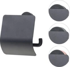 Tiger Urban Toiletaccessoireset - Toiletborstel Met Houder - Toiletrolhouder Met Klep - Handdoekhaak - Zwart -Thuis Badkamer 1200x1151 3