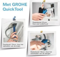 GROHE QuickFix Start Wastafelkraan - M-Size - Push Open - Mat Zwart 11 GROHE QuickFix Start Wastafelkraan - M-Size - Push Open - Mat Zwart -Thuis Badkamer 1200x1155 11