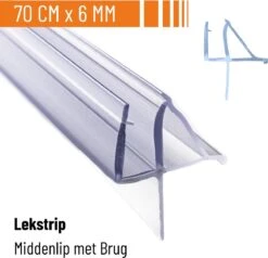 Simple Fix Lekstrip - Douchestrip - Waterkering - 70CM Lang - 6MM Glasdikte - Lekdorpel