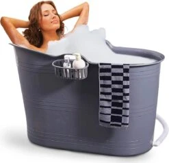 Zitbad Voor Volwassenen - Bath Bucket - Grijs - 200L -Thuis Badkamer 1200x1157 2