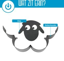 Schaap Toiletrolhouder| Extensso® | - Wc Rolhouder - Wc Rolhouder Zwart - Wc Rolhouder Staand - Wc Rolhouder Zonder Boren - Toiletrolhouder Staand - Zonder Boren - Toiletrolstandaard - Kerst Cadeau - Cadeautjes -Thuis Badkamer 1200x1157 6