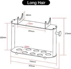 Houder Voor Dyson Airwrap (lange Versie) - Geschikt Voor 8 Accessoires - Passend Voor Dyson Airwrap Complete Long Multistyler - Zwart -Thuis Badkamer 1200x1159