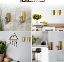 Dieux® - Luxe Handdoekhaakjes Zelfklevend - Handdoekhouder - Wandhaak - Acaciahout Haken - Zelfklevende Haakjes - Handdoeken - Handdoekrek - Badkamer - Keuken - Pasen -Thuis Badkamer 1200x1165 8