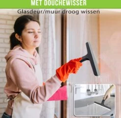 Doucherek Zonder Boren Inclusief Douchewisser - Aan Douchewand - Zwart - Ophangbaar - Zuignap - 2 Laags - Wiper - Shower Rack - Valentijnsdag Cadeau -Thuis Badkamer 1200x1172 8