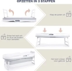 HelloBath Opvouwbaar Zitbad - Bath Bucket - 148cm - 220L - Extra Lang - Incl. Badkussen & Opberghoes 21 HelloBath Opvouwbaar Zitbad - Bath Bucket - 148cm - 220L - Extra Lang - Incl. Badkussen & Opberghoes -Thuis Badkamer 1200x1175 6