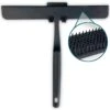 Vannons - Douchewisser Zwart - Douche Trekker Met Zelfklevende Ophanghaak - Met Borstel - Siliconen - Zwart -Thuis Badkamer 1200x1179