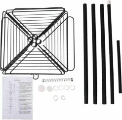 SensaHome Telescopisch Douche Rek Met 4 Lagen - Verstelbaar Bad / Douche Hoekrek Opbergrek - Uitschuifbaar Van 145-250 Cm - Zwart -Thuis Badkamer 1200x1181 1