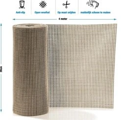 SWILIX ® Antislipmat Voor Kasten En Lades, Douchemat - Badkamermat - Badmat, Dienblad, Vloer - 4 Meter Rol - Anti Slip Mat - 400 X 30 Cm - Beige 17 SWILIX ® Antislipmat Voor Kasten En Lades, Douchemat - Badkamermat - Badmat, Dienblad, Vloer - 4 Meter Rol - Anti Slip Mat - 400 X 30 Cm - Beige -Thuis Badkamer 1200x1185 3