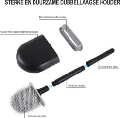 WC Borstel – Siliconen – Zwart – WC Borstel Met Houder – Vrijstaand – Hangend – WC Borstel En Houder – WC Borstel Zwart 22 WC Borstel – Siliconen – Zwart – WC Borstel Met Houder – Vrijstaand – Hangend – WC Borstel En Houder – WC Borstel Zwart -Thuis Badkamer 1200x1187 8