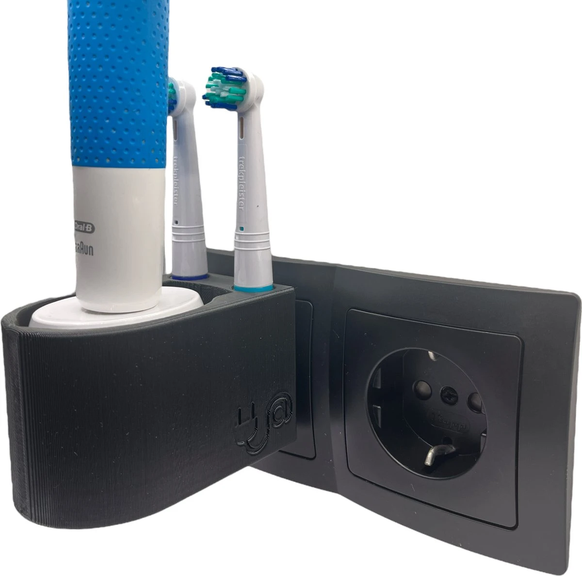 Plugware Oral-B Elektrische Tandenborstelhouder- Opzetborstelhouder - Zwart - Kabelloos Opladen - Badkamer Accessoires - Zonder Boren 3 Plugware Oral-B Elektrische Tandenborstelhouder- Opzetborstelhouder - Zwart - Kabelloos Opladen - Badkamer Accessoires - Zonder Boren