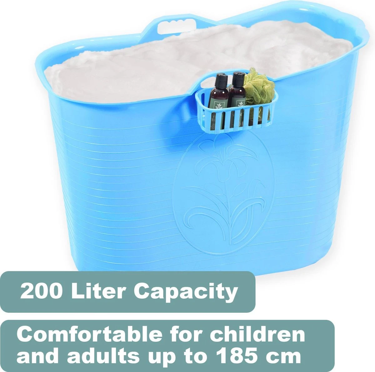 Zitbad Voor Volwassenen - Bath Bucket - Blauw - 200L 5 Zitbad Voor Volwassenen - Bath Bucket - Blauw - 200L - Afbeelding 3
