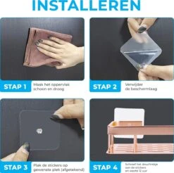 BrandtBergkamp RVS Doucherek 2 Laags – Zonder Boren – Doucherekje Hangend – Badkamerrek Zilver 20 BrandtBergkamp RVS Doucherek 2 Laags – Zonder Boren – Doucherekje Hangend – Badkamerrek Zilver -Thuis Badkamer 1200x1194 15