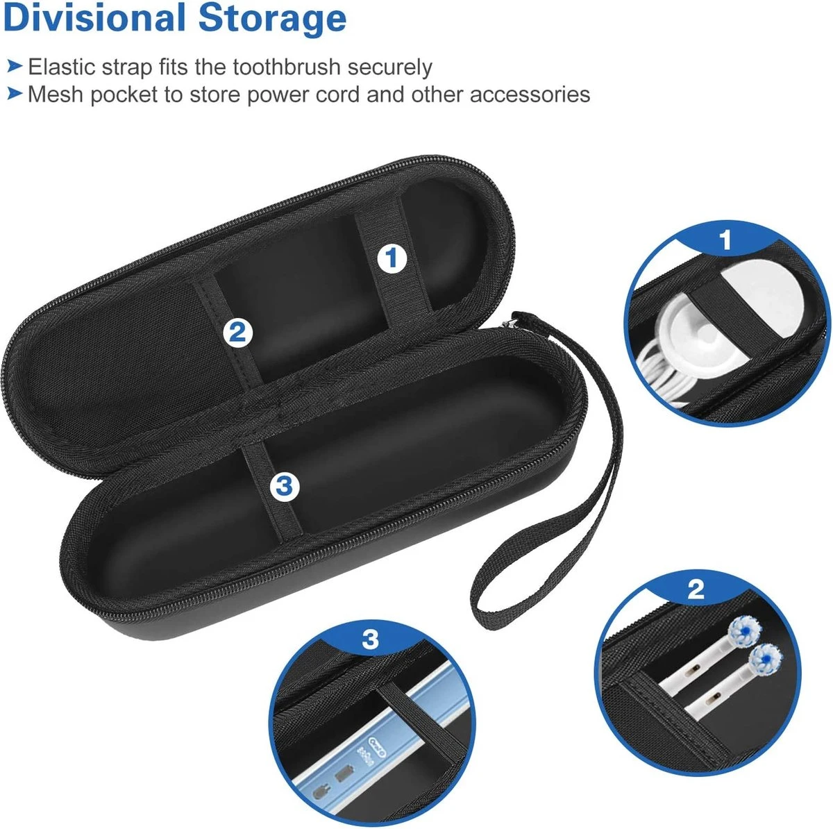Hoes Voor Oral-B Tandenborstel, Etui, Harde Schaal, Philips Elektrische Tandenborstel, Reisetui, Draagtas, Elektrische Tandenborstelhouder, Houder, Houder, Reistas, Zwart 7 Hoes Voor Oral-B Tandenborstel, Etui, Harde Schaal, Philips Elektrische Tandenborstel, Reisetui, Draagtas, Elektrische Tandenborstelhouder, Houder, Houder, Reistas, Zwart - Afbeelding 5