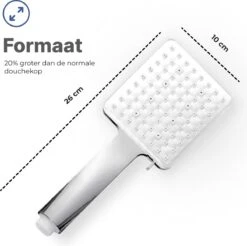 MaatWorkz - Waterbesparende Douchekop Vierkant + Douchetimer - Hoge Waterdruk - Luxe Design - 6 Standen 19 MaatWorkz - Waterbesparende Douchekop Vierkant + Douchetimer - Hoge Waterdruk - Luxe Design - 6 Standen -Thuis Badkamer 1200x1196 3