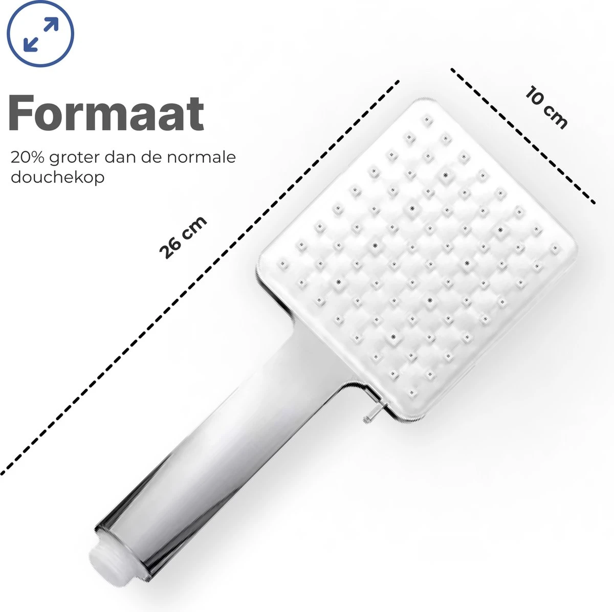 MaatWorkz - Waterbesparende Douchekop Vierkant + Douchetimer - Hoge Waterdruk - Luxe Design - 6 Standen 11 MaatWorkz - Waterbesparende Douchekop Vierkant + Douchetimer - Hoge Waterdruk - Luxe Design - 6 Standen - Afbeelding 9