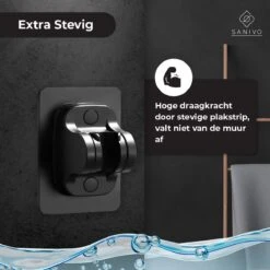 Douchekophouder Zwart Zelfklevend – Verstelbaar – Handdouchehouder – Douchekop Houder Zonder Boren -Thuis Badkamer 1200x1198 16