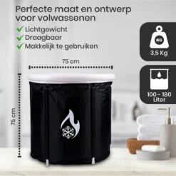 Opvouwbaar Zitbad Voor Volwassenen - Bath Bucket - Ijsbad - Inklapbaar Bad - Zwart - Opblaasbad - Inclusief Voetpomp - Inclusief Ingebouwd Zitkussen 14 Opvouwbaar Zitbad Voor Volwassenen - Bath Bucket - Ijsbad - Inklapbaar Bad - Zwart - Opblaasbad - Inclusief Voetpomp - Inclusief Ingebouwd Zitkussen -Thuis Badkamer 1200x1200 1014