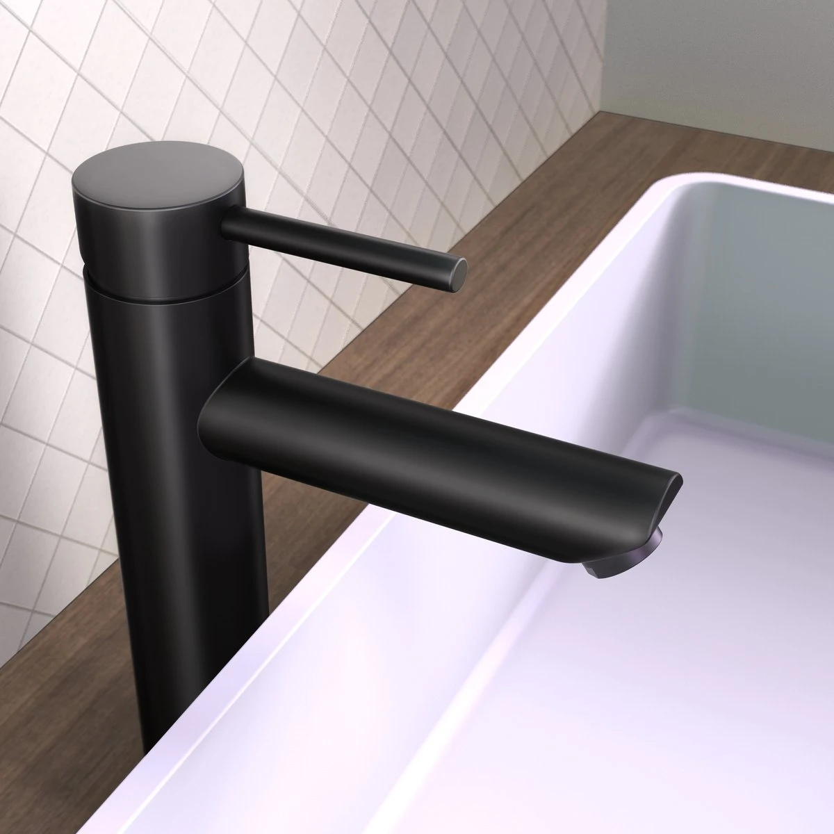 LOMAZOO Wastafelkraan Zwart Ceres - Badkamerkraan - Wastafel Kraan - Mengkraan Wastafel - Hoge Uitloop 5 LOMAZOO Wastafelkraan Zwart Ceres - Badkamerkraan - Wastafel Kraan - Mengkraan Wastafel - Hoge Uitloop - Afbeelding 3