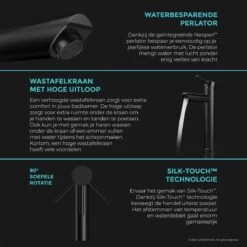 LOMAZOO Wastafelkraan Zwart Ceres - Badkamerkraan - Wastafel Kraan - Mengkraan Wastafel - Hoge Uitloop 22 LOMAZOO Wastafelkraan Zwart Ceres - Badkamerkraan - Wastafel Kraan - Mengkraan Wastafel - Hoge Uitloop -Thuis Badkamer 1200x1200 1045