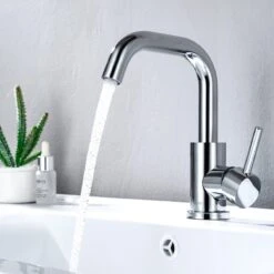 LOMAZOO Wastafelkraan Rosely - Badkamerkraan - Mengkraan Wastafel - Chroom -Thuis Badkamer 1200x1200 1054