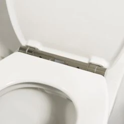 Tiger Boston - Toiletbril - WC Bril - Duroplast - Wit / RVS Geborsteld -Thuis Badkamer 1200x1200 1210