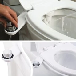 Bidet Handdouche Toilet Sproeier Shattaf Sprayer WC Papier Besparend - Dubbel Spray Koud Water - Badkamer Accessoires - Freshole® -Thuis Badkamer 1200x1200 1251