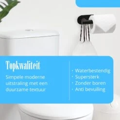 Flusive Toiletrolhouder Met 4 Handdoekhaakjes - Wc Rolhouder - Zelfklevend Zonder Boren - RVS - Zwart 23 Flusive Toiletrolhouder Met 4 Handdoekhaakjes - Wc Rolhouder - Zelfklevend Zonder Boren - RVS - Zwart -Thuis Badkamer 1200x1200 126