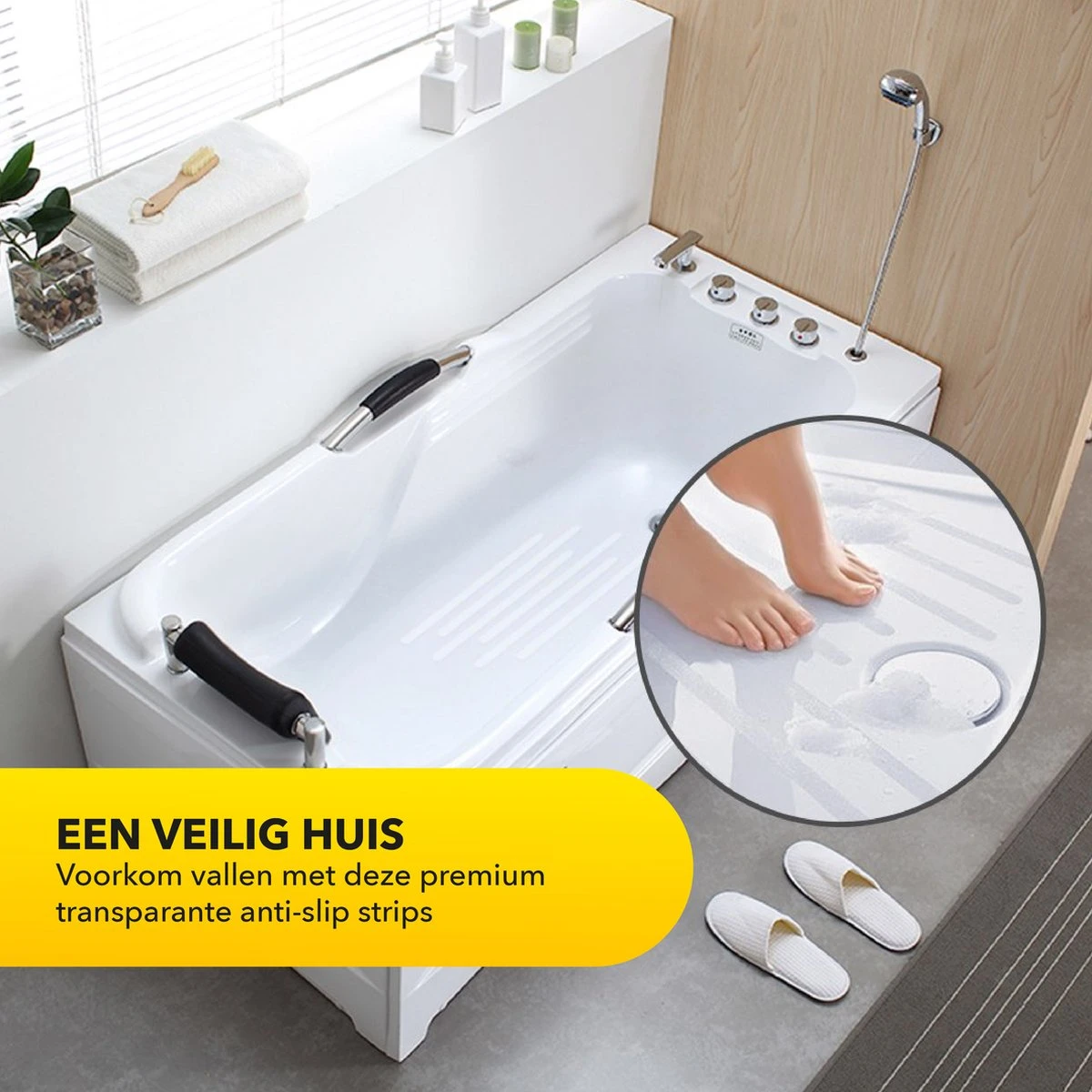 RX Goods 25 Stuks Zelfklevende Anti Slip Strips Stickers – 2 Cm X 40 Cm - Met Schraper – Transparante Tape 7 RX Goods 25 Stuks Zelfklevende Anti Slip Strips Stickers – 2 Cm X 40 Cm - Met Schraper – Transparante Tape - Afbeelding 5