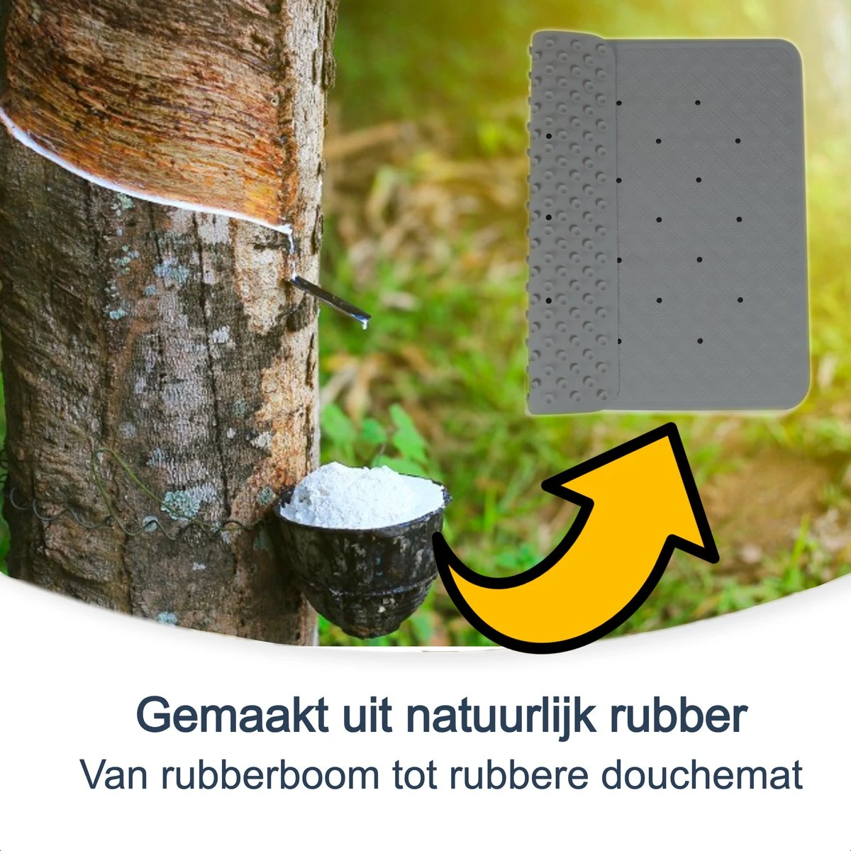 Douchemat Antislip Grijs - 53 X 53 Cm - Antislipmat Douche - Badmat 4 Douchemat Antislip Grijs - 53 X 53 Cm - Antislipmat Douche - Badmat - Afbeelding 2