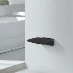 Wiesbaden Serva Douchestoel Wandmontage Opklapbaar - Zwart -Thuis Badkamer 1200x1200 1288