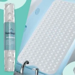 The Original - Badmat Antislip - Wit - 100x40cm - Antislipmat Douchemat Voor Bad & Douche - Anti Slip Mat Met Zuignappen -Thuis Badkamer 1200x1200 1312