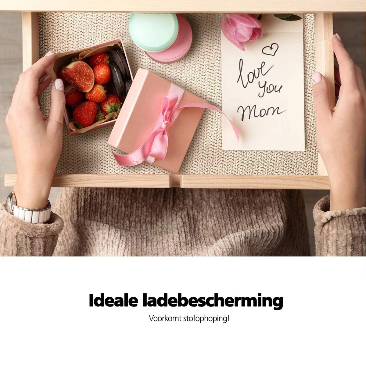 SWILIX ® Antislipmat Voor Kasten En Lades, Douchemat - Badkamermat - Badmat, Dienblad, Vloer - 4 Meter Rol - Anti Slip Mat - 400 X 30 Cm - Zwart 9 SWILIX ® Antislipmat Voor Kasten En Lades, Douchemat - Badkamermat - Badmat, Dienblad, Vloer - 4 Meter Rol - Anti Slip Mat - 400 X 30 Cm - Zwart - Afbeelding 7