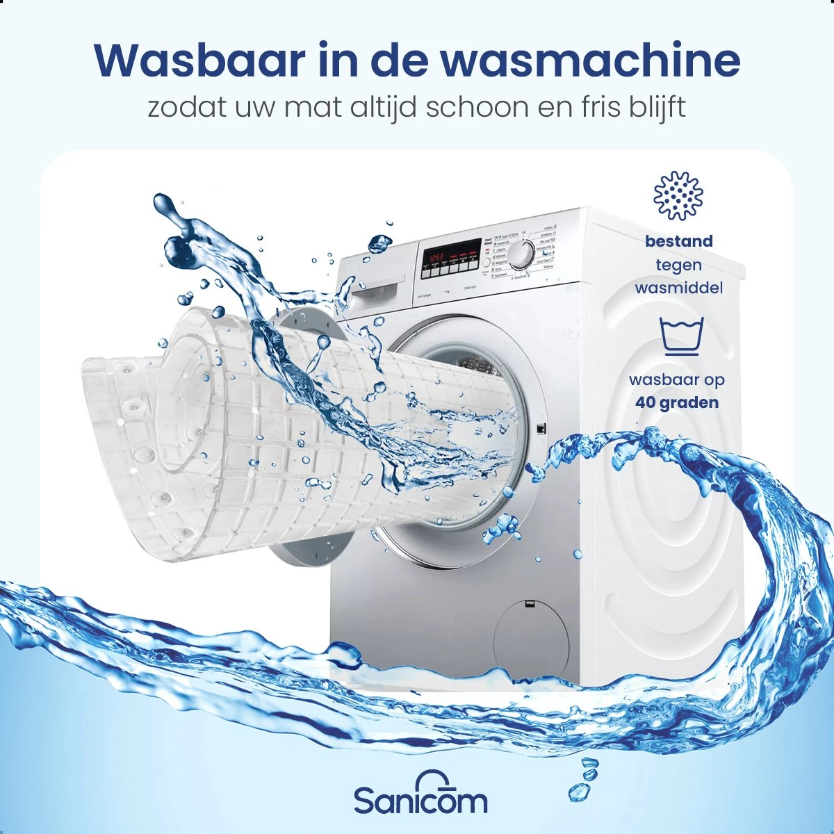 Merkloos Douchemat - Antislip Mat - Antislipmat Douche - Badmat - Schimmelbestendig - Met Zuignappen - Wasbaar - Wit 9 Merkloos Douchemat - Antislip Mat - Antislipmat Douche - Badmat - Schimmelbestendig - Met Zuignappen - Wasbaar - Wit - Afbeelding 7