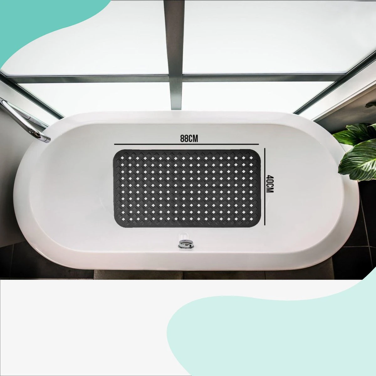 The Original - Douchemat Antislip - Zwart - 88x40cm - Antislipmat Badmat Voor Bad & Douche - Anti Slip Mat Met Zuignappen 7 The Original - Douchemat Antislip - Zwart - 88x40cm - Antislipmat Badmat Voor Bad & Douche - Anti Slip Mat Met Zuignappen - Afbeelding 5