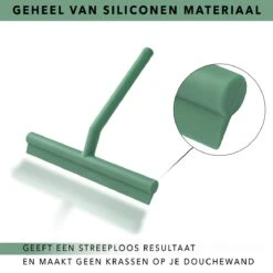 Douchewisser Groen Met Ophangsysteem- Badkamer Accessoires- Raamwisser- Trekker Douche- Silicone- 21cm X 16cm -Thuis Badkamer 1200x1200 144