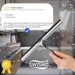 Douchewisser Met Ophangsysteem - Raamwisser - Raamtrekker - RVS - Extra Siliconen Strip -Thuis Badkamer 1200x1200 148