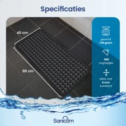 Merkloos Badmat Antislip - Douchemat - Antislipmat Bad - Antislipmat Douche - Schimmelbestendig - Met Zuignappen - Wasbaar - Zwart 16 Merkloos Badmat Antislip - Douchemat - Antislipmat Bad - Antislipmat Douche - Schimmelbestendig - Met Zuignappen - Wasbaar - Zwart -Thuis Badkamer 1200x1200 1482