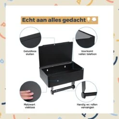 Toiletrolhouder Zwart Met Plankje En Bakje - Zonder Boren - Wc Rolhouder Zelfklevend - Inclusief Extra Handdoekhaak 15 Toiletrolhouder Zwart Met Plankje En Bakje - Zonder Boren - Wc Rolhouder Zelfklevend - Inclusief Extra Handdoekhaak -Thuis Badkamer 1200x1200 1548