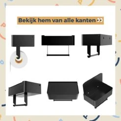 Toiletrolhouder Zwart Met Plankje En Bakje - Zonder Boren - Wc Rolhouder Zelfklevend - Inclusief Extra Handdoekhaak 16 Toiletrolhouder Zwart Met Plankje En Bakje - Zonder Boren - Wc Rolhouder Zelfklevend - Inclusief Extra Handdoekhaak -Thuis Badkamer 1200x1200 1549