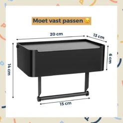 Toiletrolhouder Zwart Met Plankje En Bakje - Zonder Boren - Wc Rolhouder Zelfklevend - Inclusief Extra Handdoekhaak 18 Toiletrolhouder Zwart Met Plankje En Bakje - Zonder Boren - Wc Rolhouder Zelfklevend - Inclusief Extra Handdoekhaak -Thuis Badkamer 1200x1200 1551