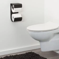 Sealskin Brix - Toiletrolhouder Dubbel - Zwart -Thuis Badkamer 1200x1200 1587