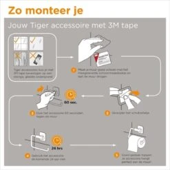 Tiger Tune - Reserverolhouder - Messing Geborsteld / Zwart -Thuis Badkamer 1200x1200 1689