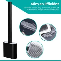Merkloos WC Borstel Met Houder Zwart - Zwarte Toiletborstel - Duurzame Wc Borstel - Duurzame Toiletborstel -Thuis Badkamer 1200x1200 1764