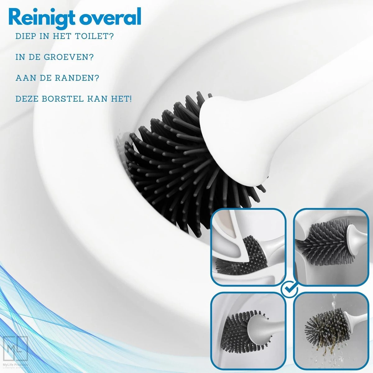 MyLife WC Borstel Met Houder - Toiletborstel - Staand Of Hangend - Extra Hygiënisch - Inclusief Muurklever - Ventilatieroosters - Nieuw Design 4 MyLife WC Borstel Met Houder - Toiletborstel - Staand Of Hangend - Extra Hygiënisch - Inclusief Muurklever - Ventilatieroosters - Nieuw Design - Afbeelding 2