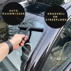 Fienosa Douchewisser Anti Kras Siliconen - Zachte Glashaak - Zwart -Thuis Badkamer 1200x1200 178