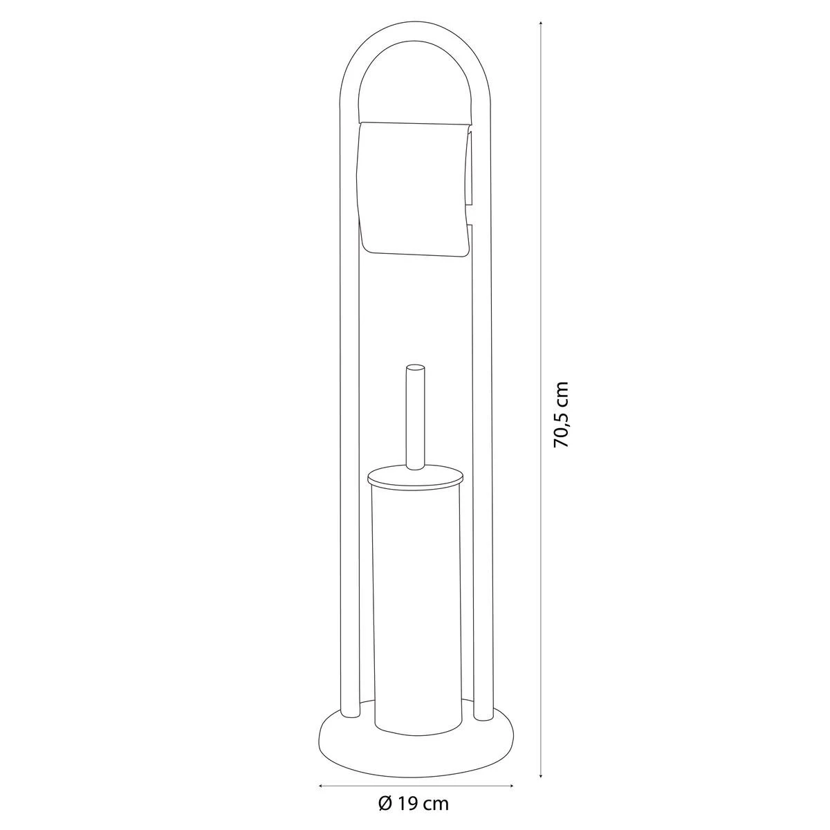 Sealskin Acero Toiletbutler Vrijstaand - Toiletborstel Met Houder - Toiletrolhouder Met Klep - Zwart 6 Sealskin Acero Toiletbutler Vrijstaand - Toiletborstel Met Houder - Toiletrolhouder Met Klep - Zwart - Afbeelding 4