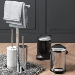 Sealskin Square Toiletbutler Vrijstaand - Toiletborstel Met Houder - Toiletrolhouder Zonder Klep - Reserverolhouder - Chroom -Thuis Badkamer 1200x1200 1826