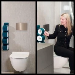 Reserverolhouder Hangend – Toiletrolhouder – Reserve Rolhouder – Zonder Boren – Rolhouder - Muur – Zwart - Antraciet - STOF & SPETTERVRIJ 16 Reserverolhouder Hangend – Toiletrolhouder – Reserve Rolhouder – Zonder Boren – Rolhouder - Muur – Zwart - Antraciet - STOF & SPETTERVRIJ -Thuis Badkamer 1200x1200 1836